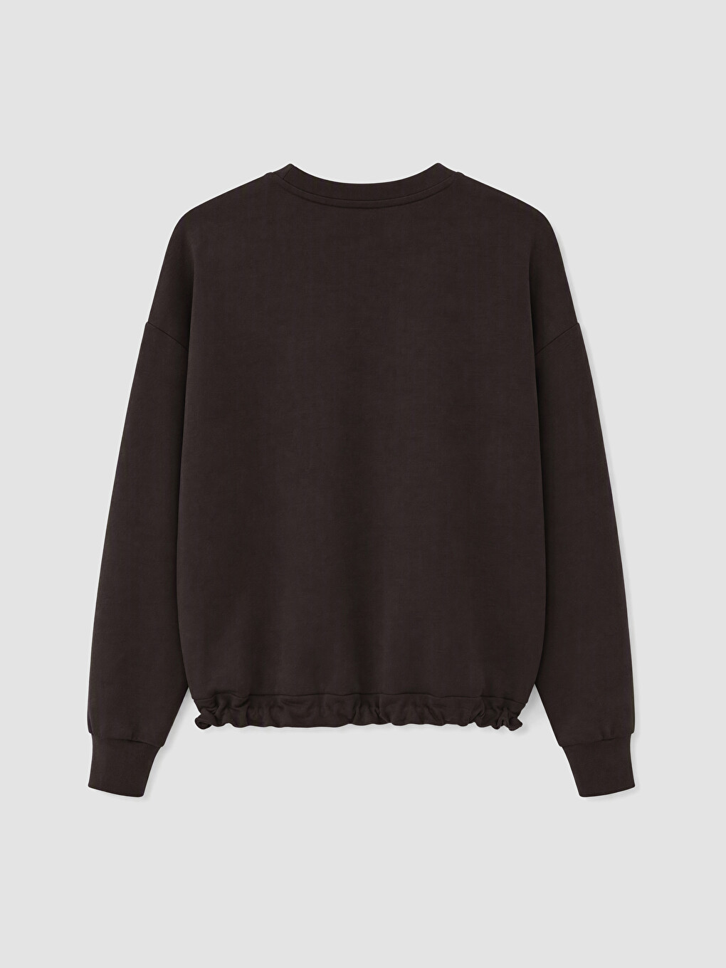 Kahverengi Bisiklet Yaka Kadın Sweatshirt-2