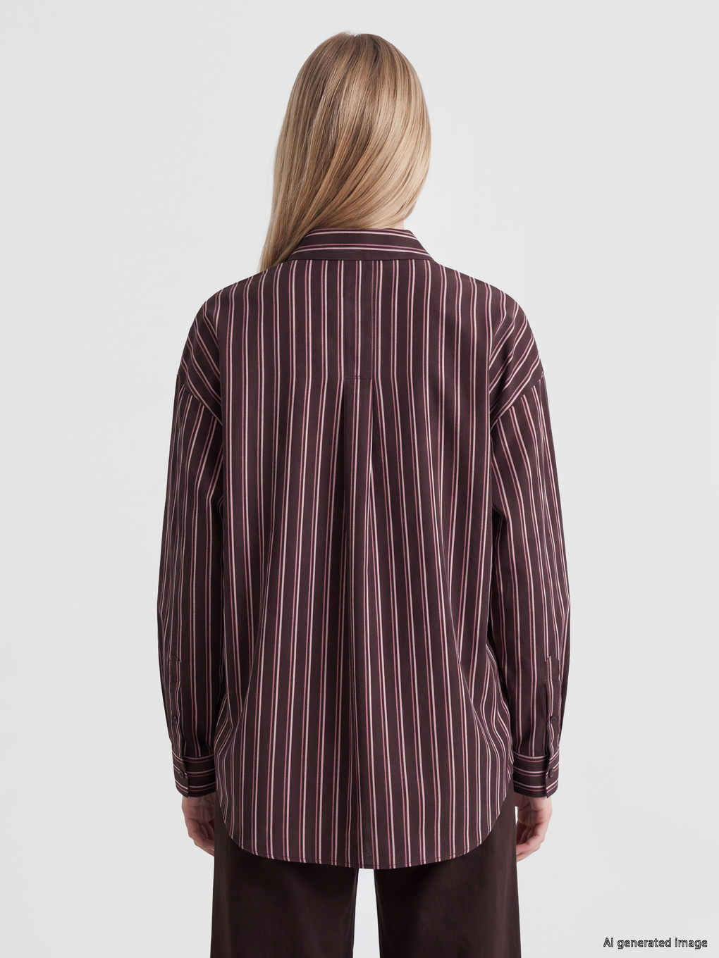 Striped Oversize Women's Shirt-3