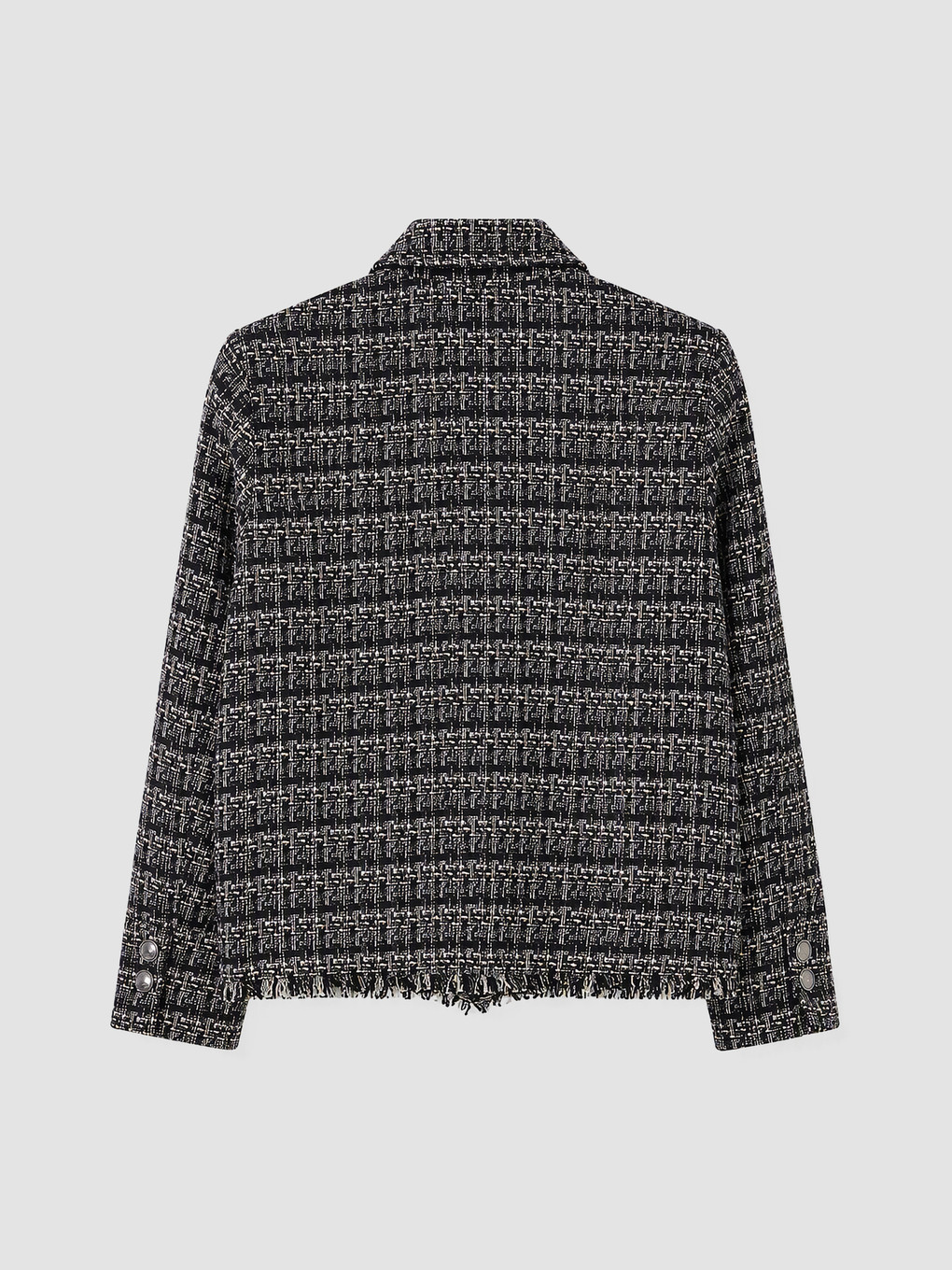 Plaid Women's Tweed Jacket-3
