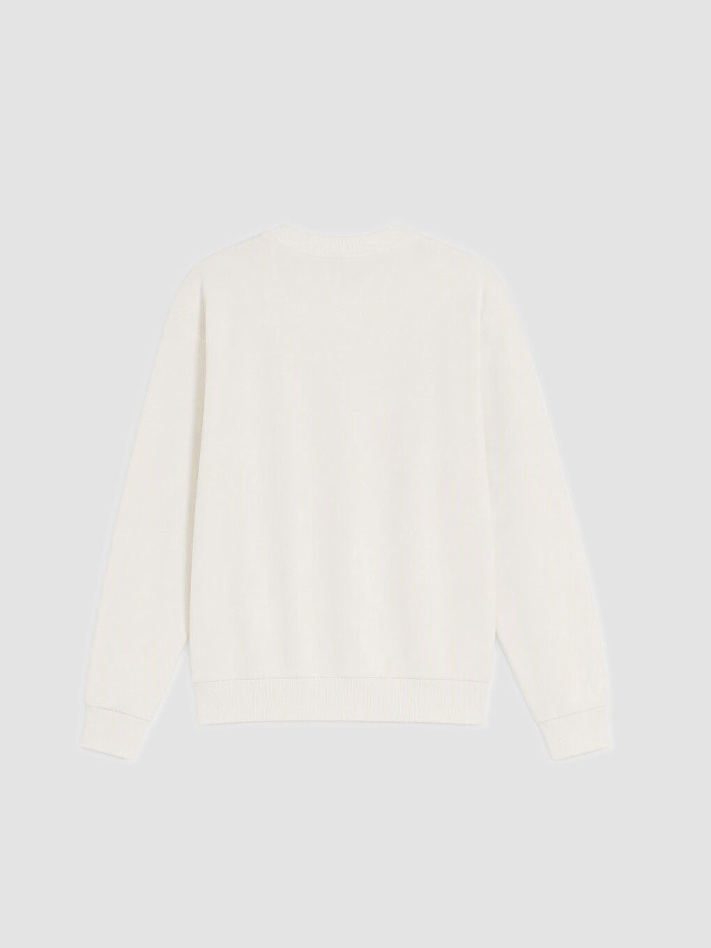 Ekru Bisiklet Yaka Erkek Sweatshirt-1