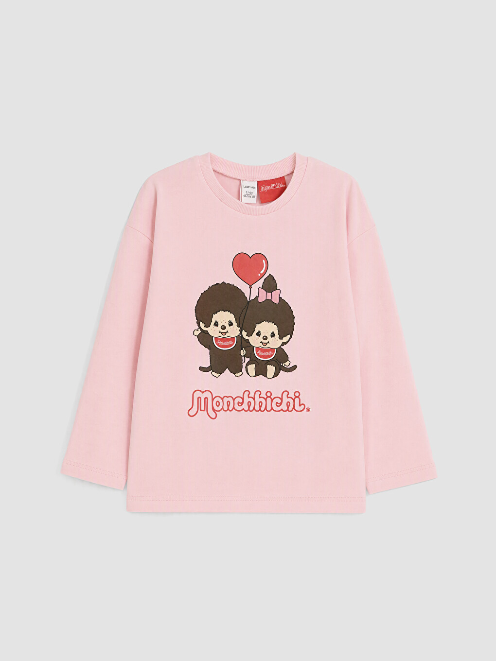 Pembe Bisiklet Yaka Kız Çocuk Tişört