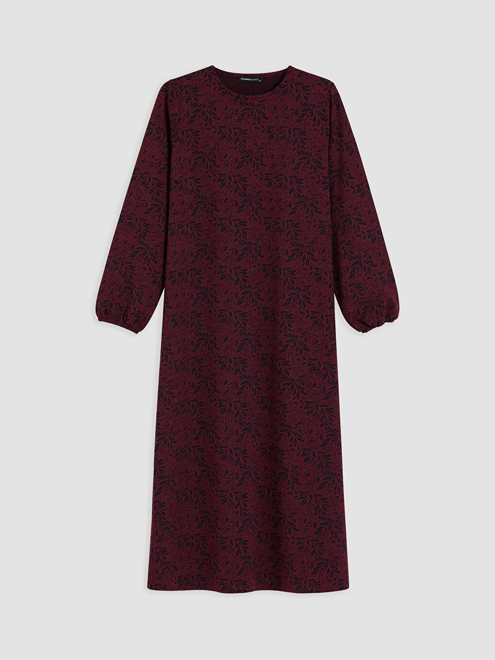 Crew Neck Floral Dress-4