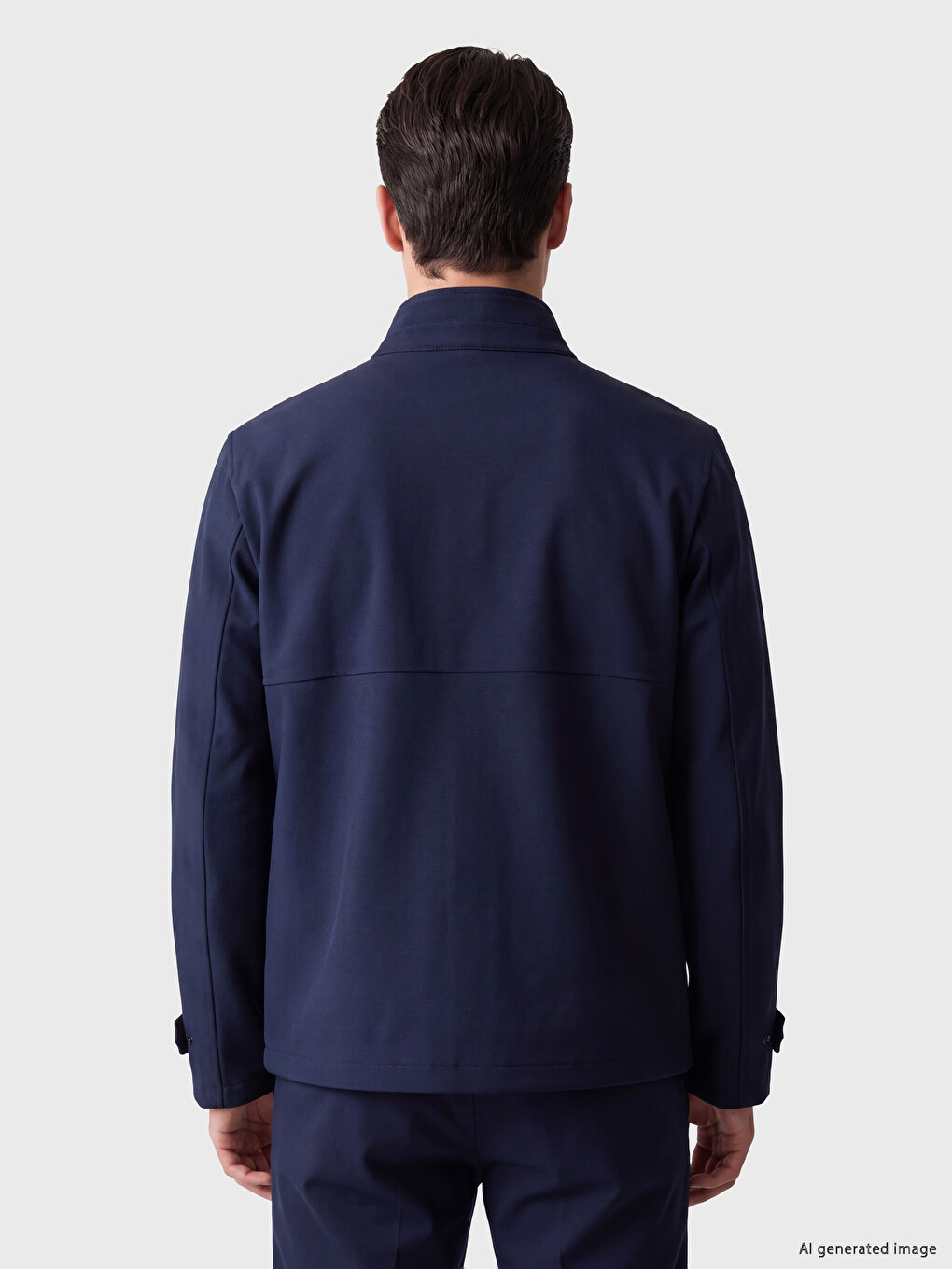 Lacivert Regular Fit Dik Yaka Erkek Ceket-2