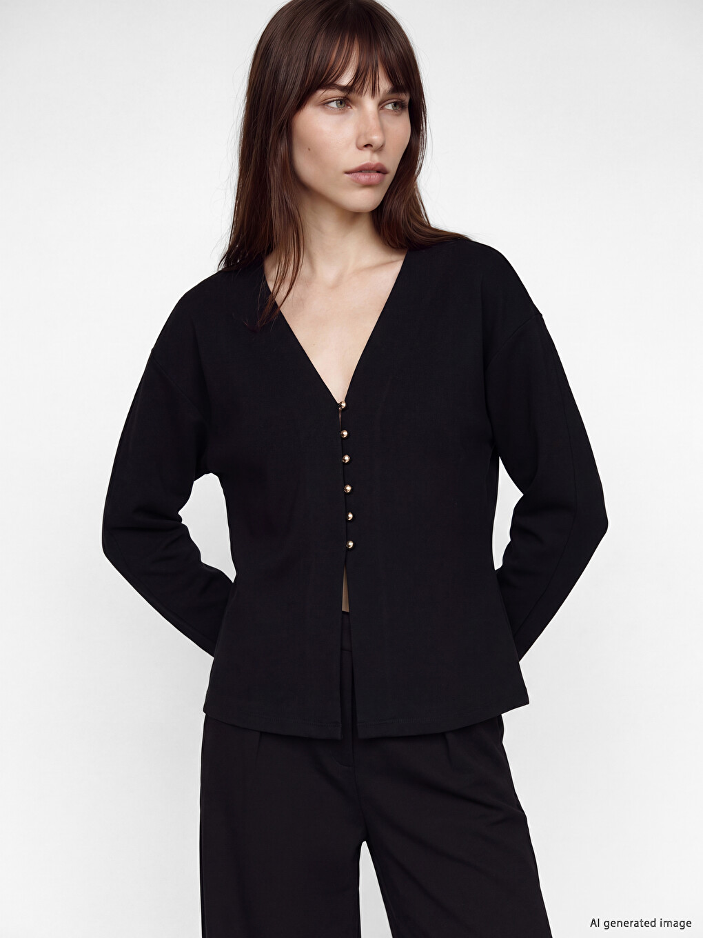  V Neck Women's Cardigan