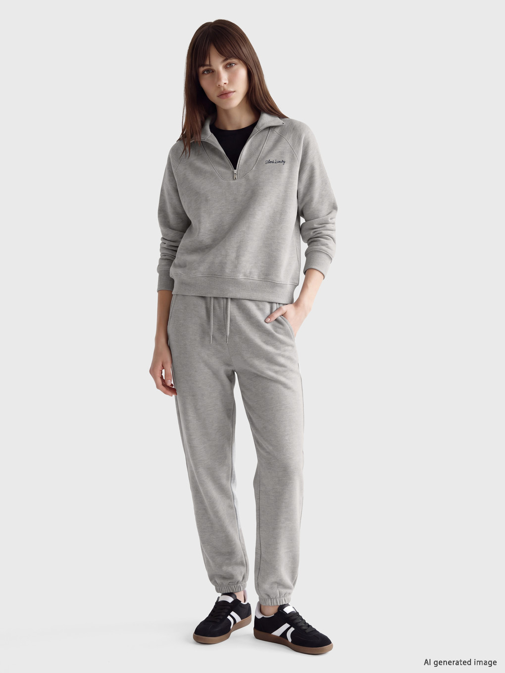 Embroidered Oversize Women's Sweatshirt-1