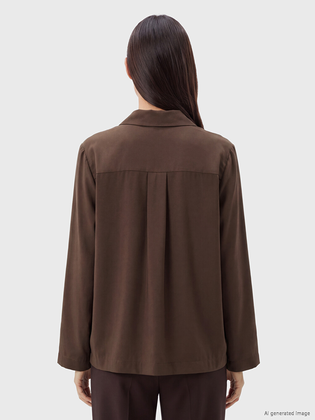 Decorative Buttoned Modal Blended Women's Shirt-3