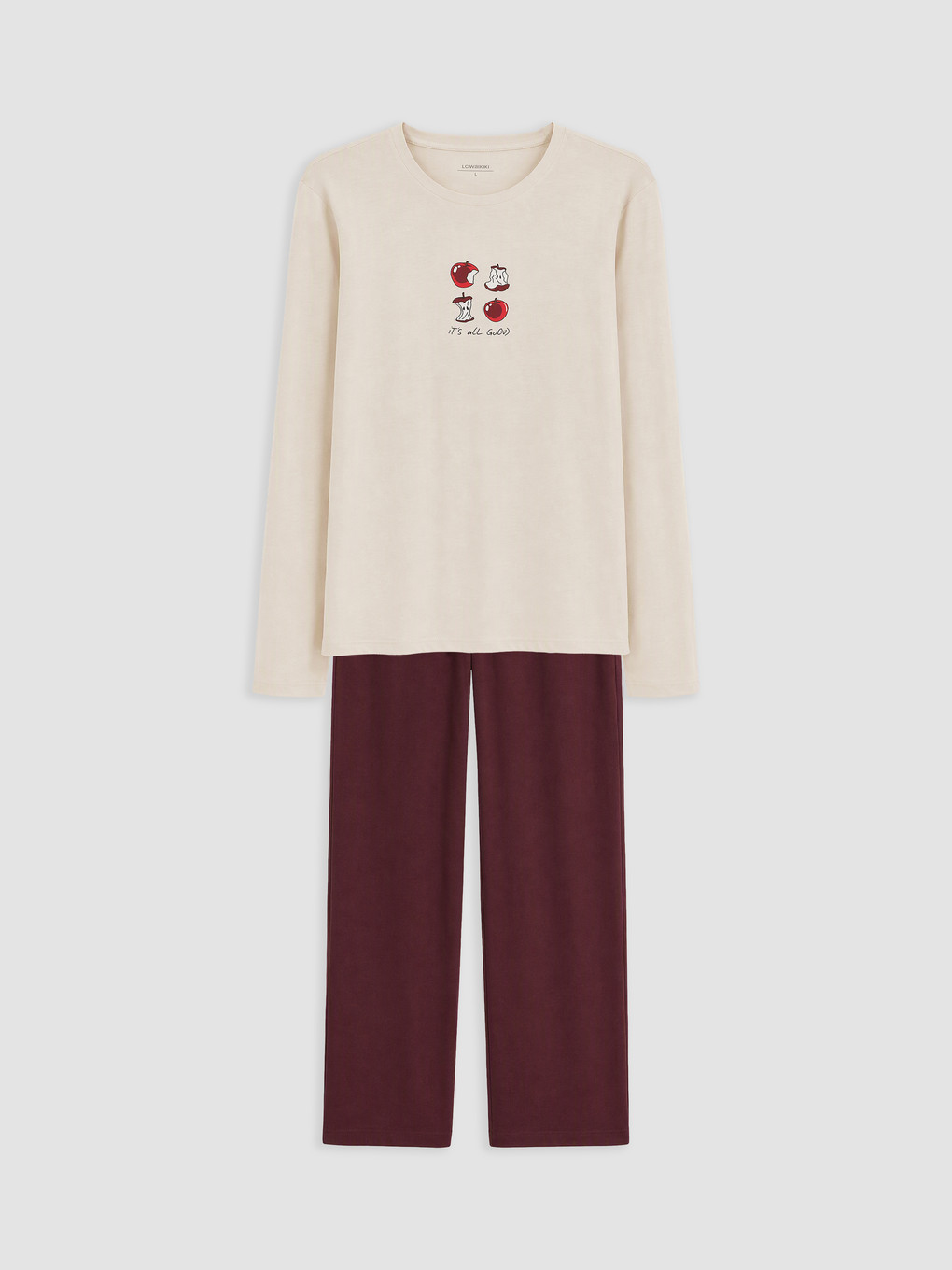 Bej Regular Fit Erkek Pijama Takımı