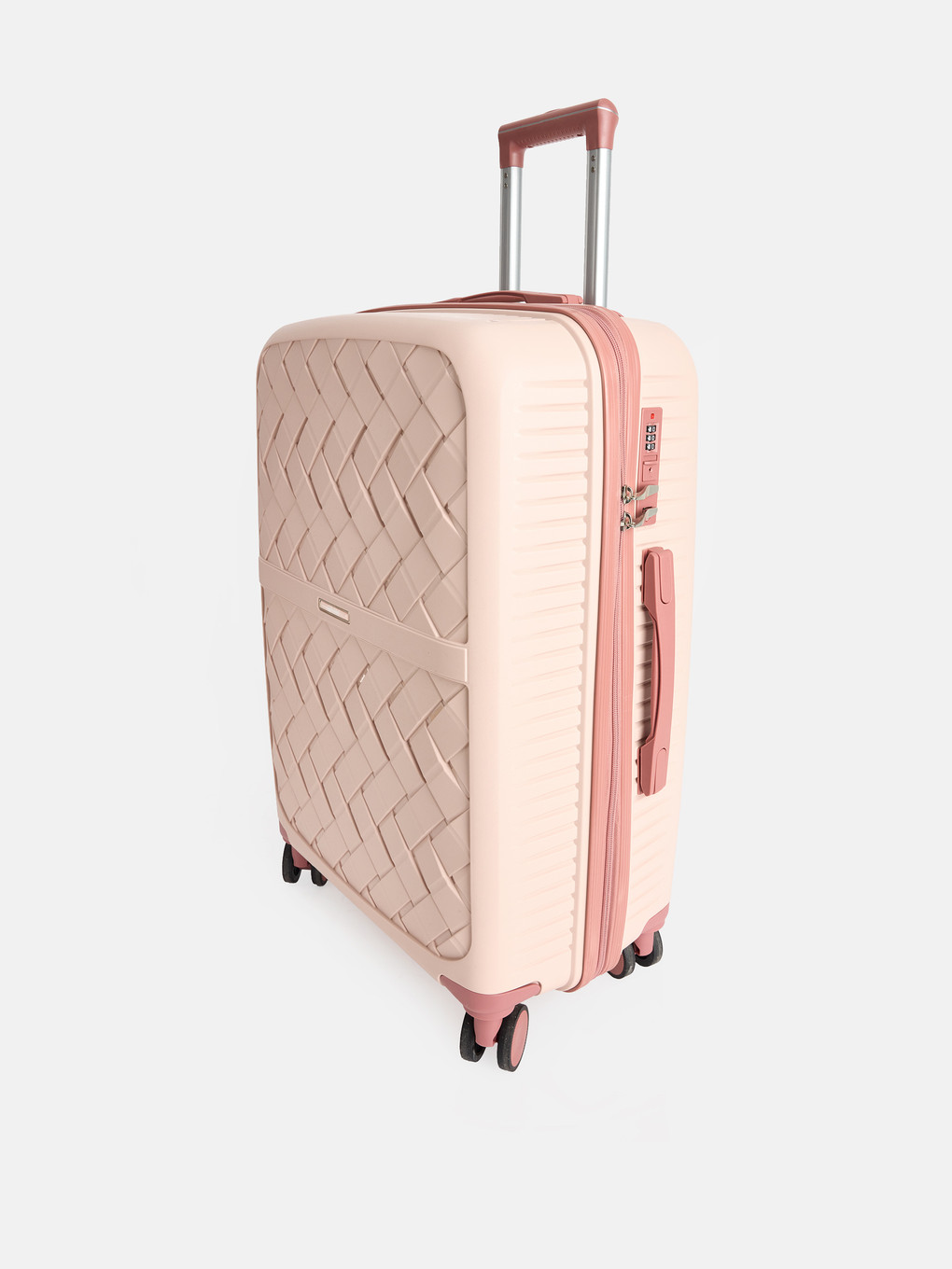 Pembe Kilit Detaylı Orta Boy Valiz-1