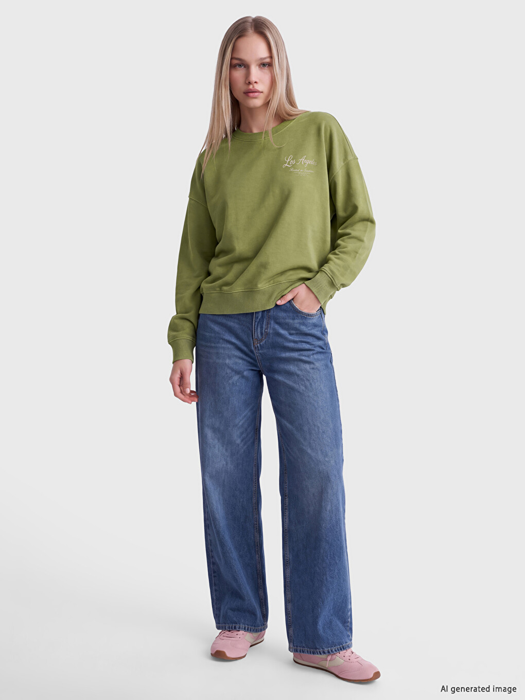Bluzë Sportive Oversize E Stampuar Për Gra-1