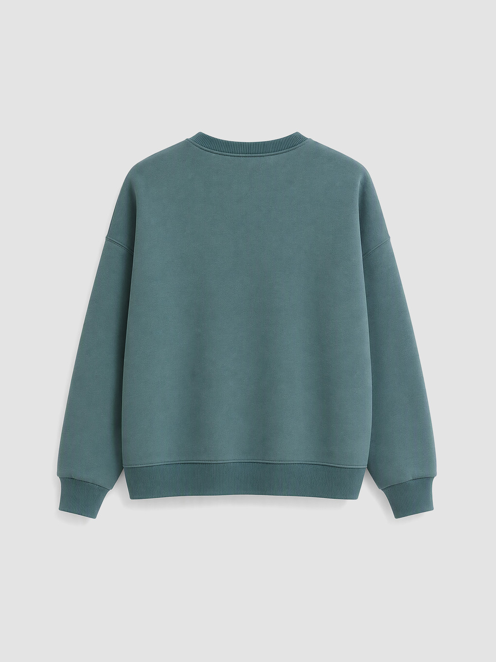 Yeşil Baskılı Oversize Kadın Kalın Sweatshirt-3