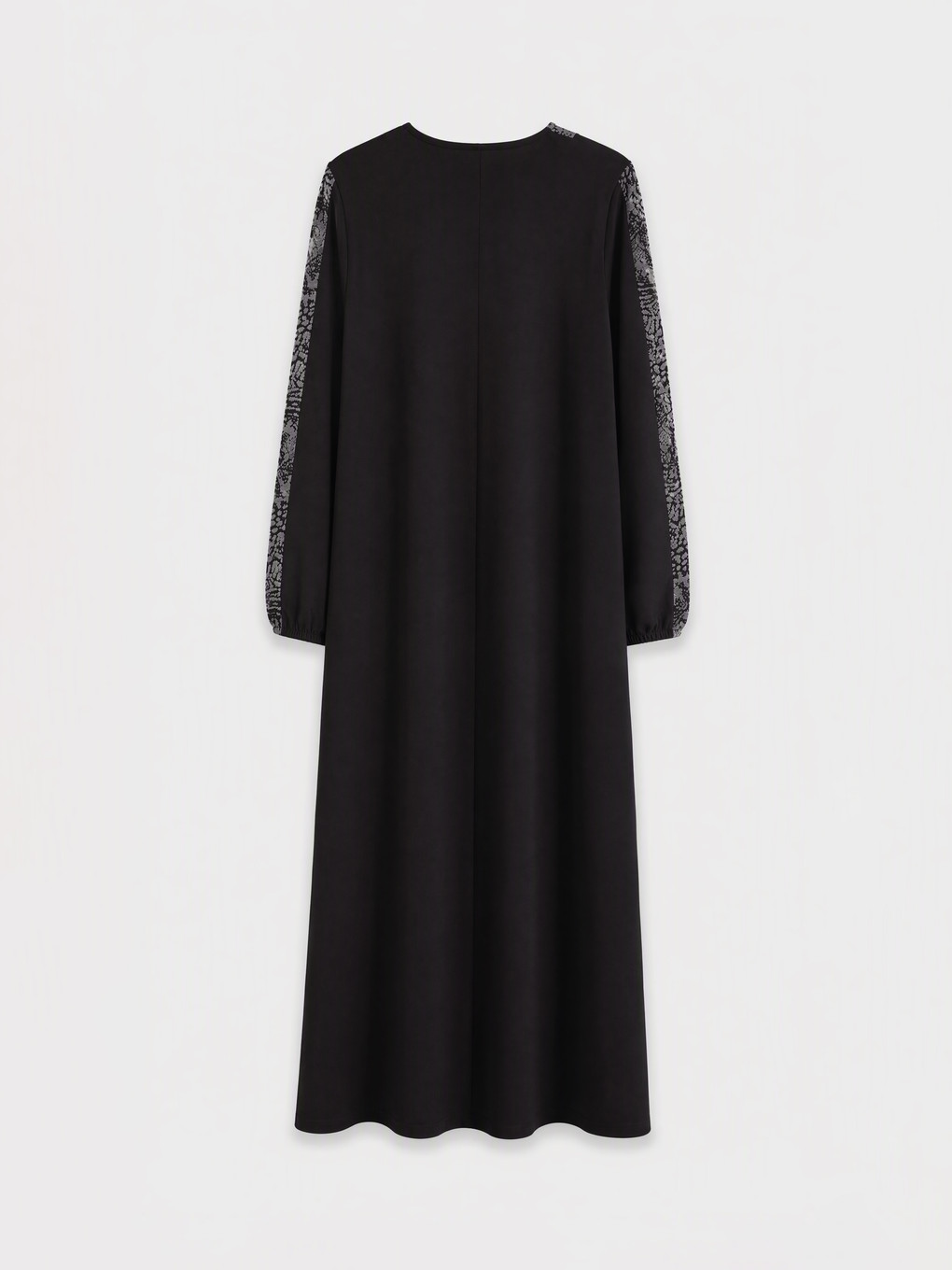 Rochie Imprimată Cu Guler Rotund-1