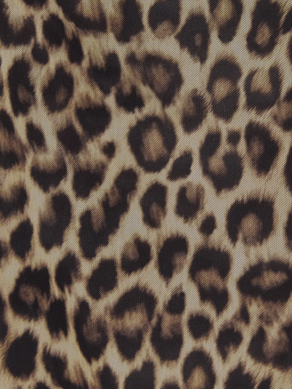 Leopard Print Ruched Tulle Blouse-6