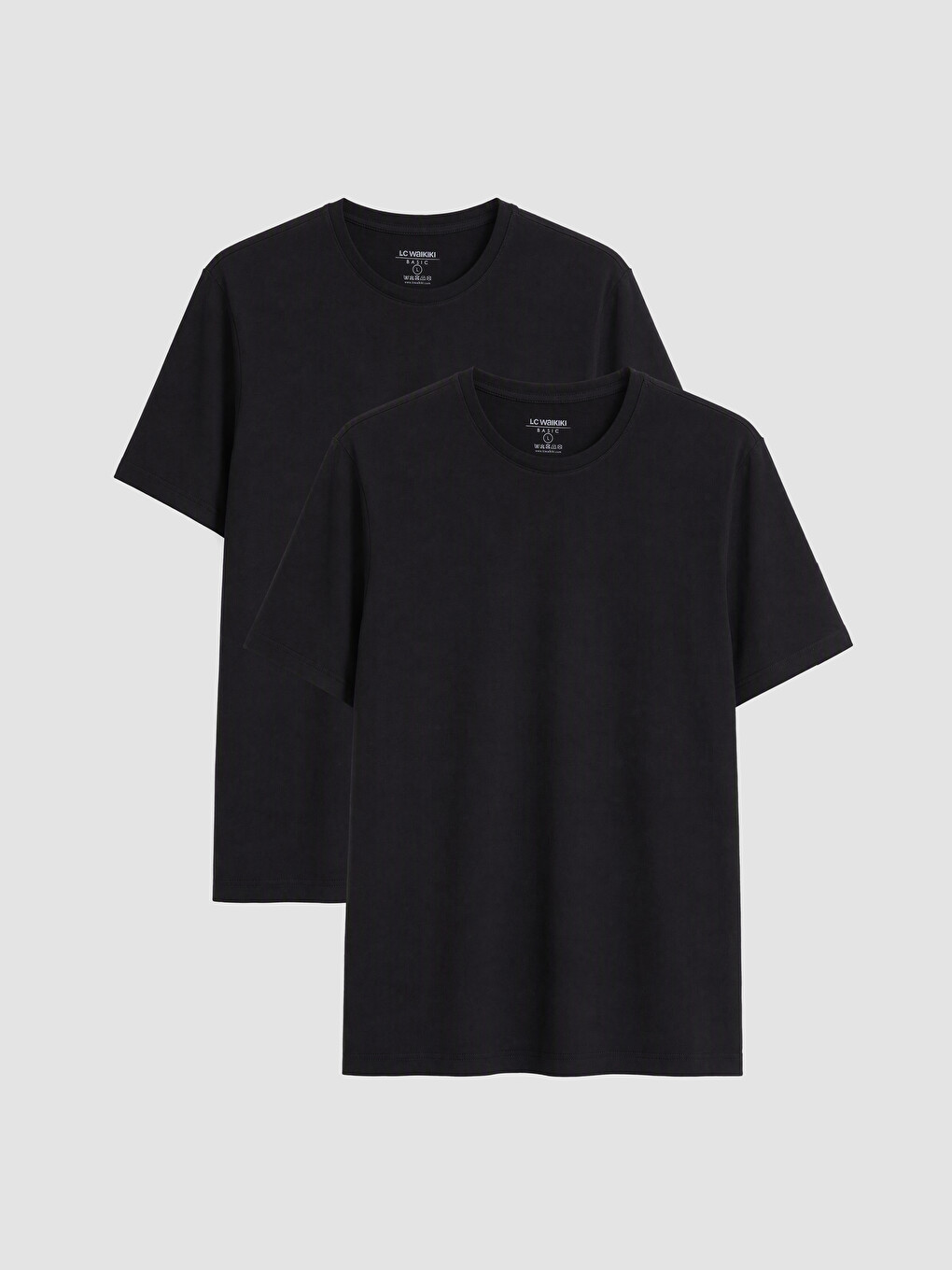Siyah Regular Fit İnce Kumaş Tişört /03