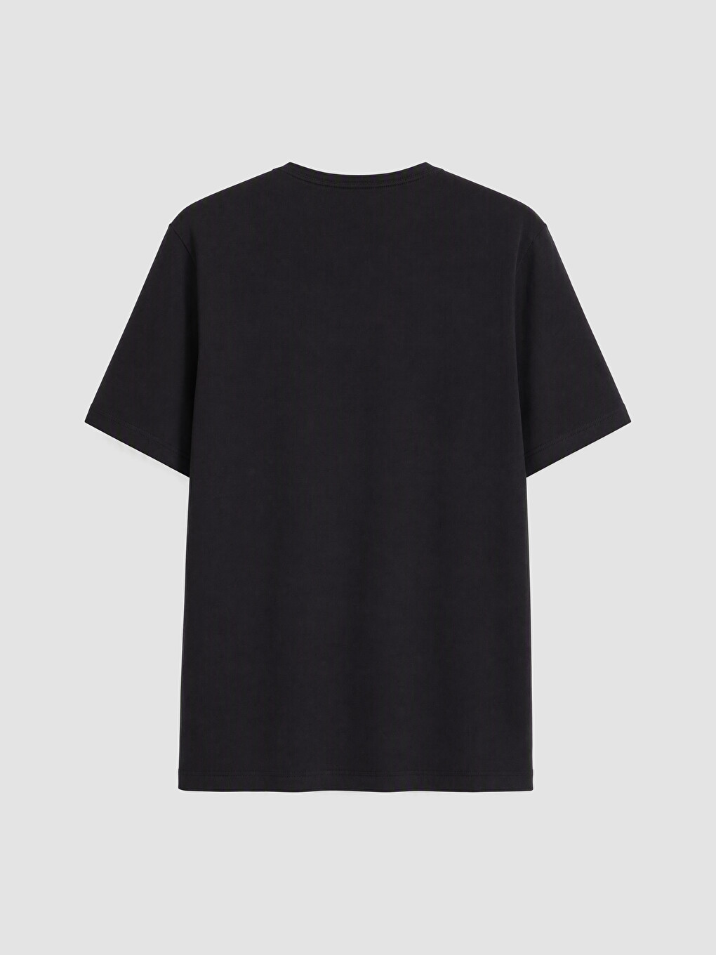 Siyah Regular Fit İnce Kumaş Tişört /03-3