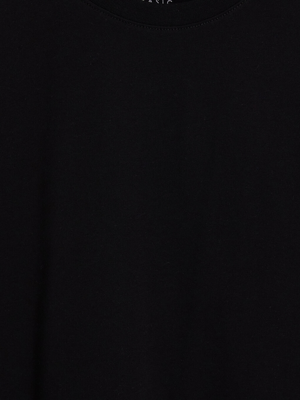 Siyah Regular Fit İnce Kumaş Tişört /03-2
