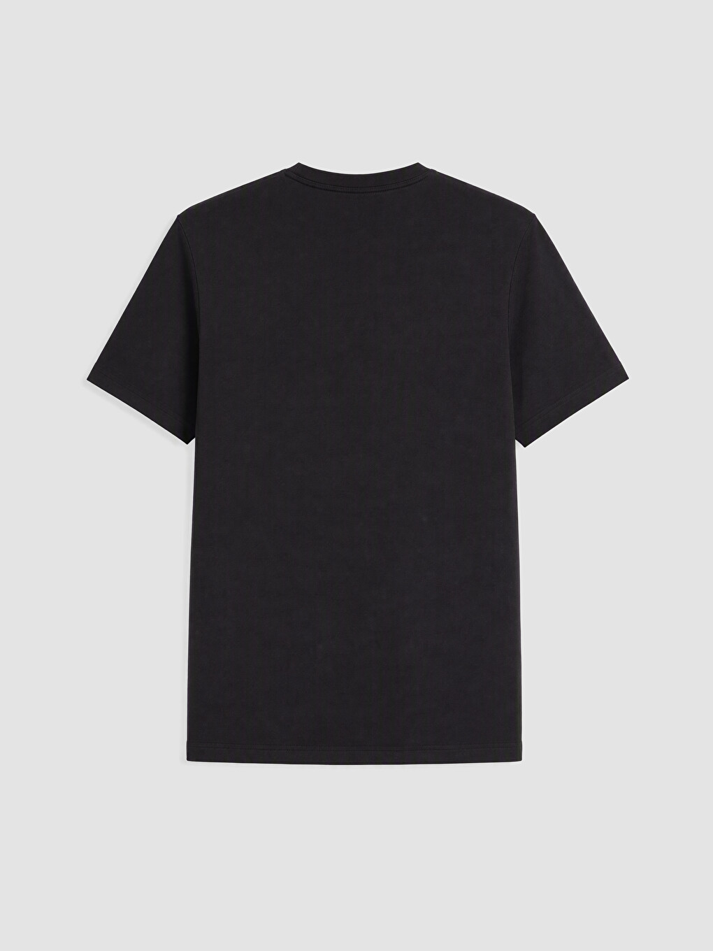Siyah Regular Fit İnce Kumaş Tişört /03-3