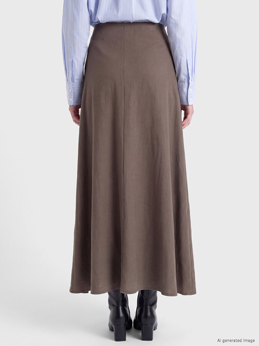 Tie-waist Asymmetric Cut Skirt-3