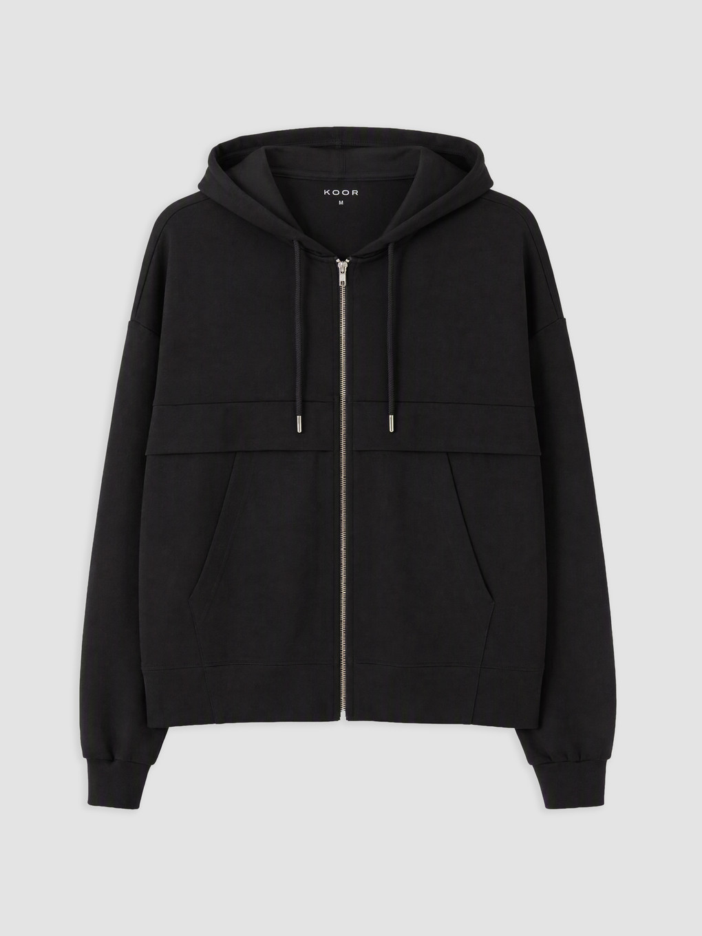 Siyah Soft Touch Kadın Fermuarlı Sweatshirt