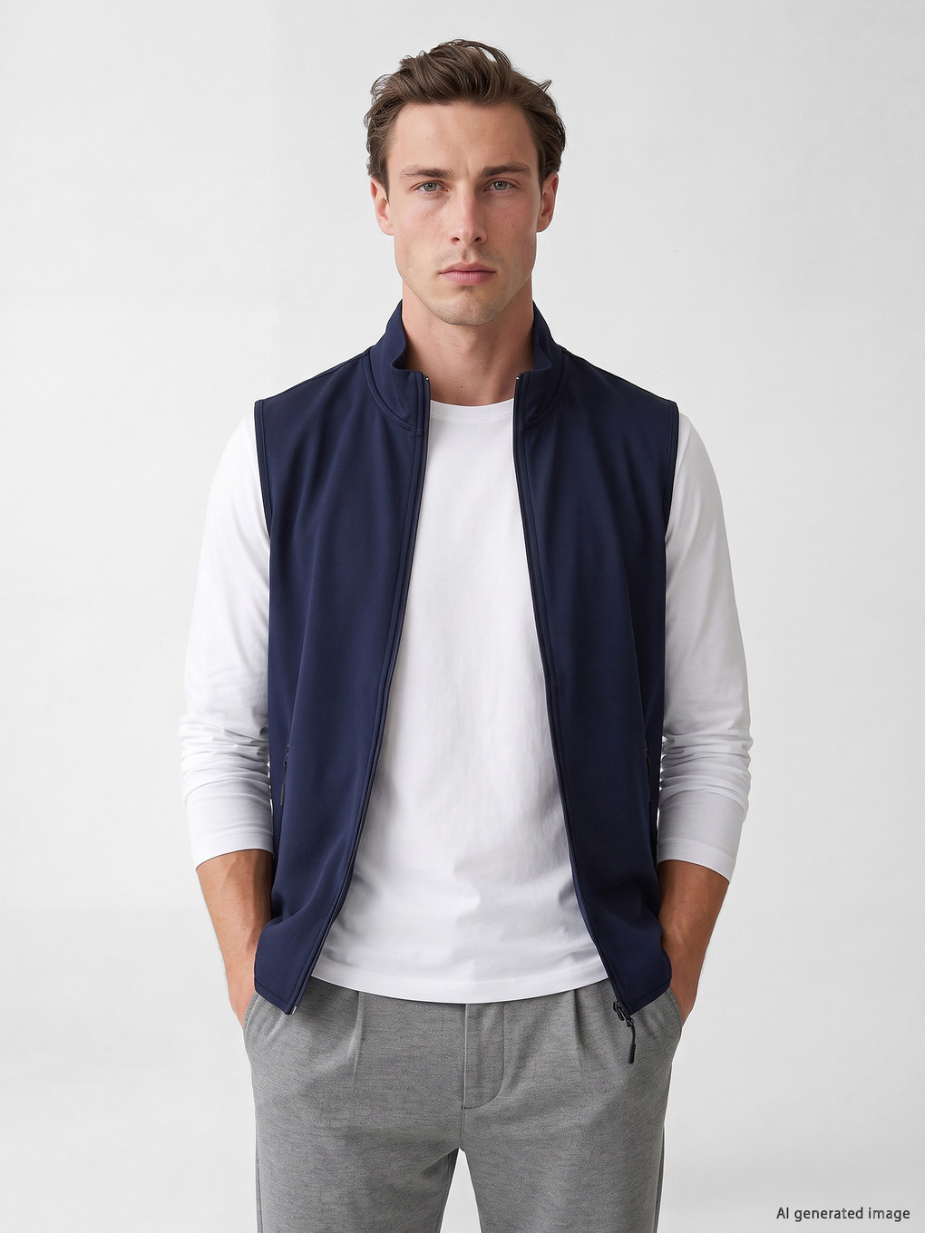 Mock Neck Men's Gilet