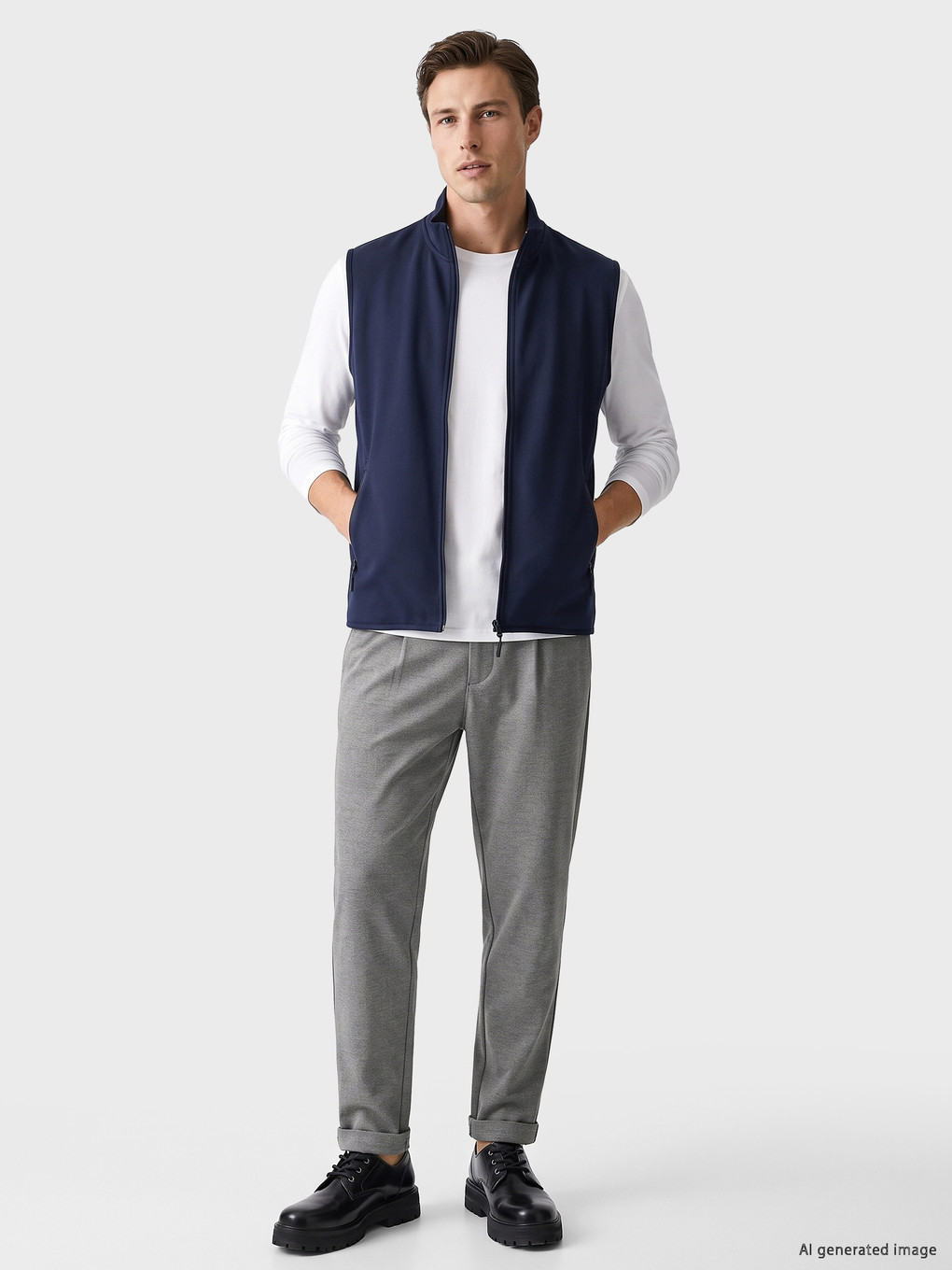 Mock Neck Men's Gilet-1