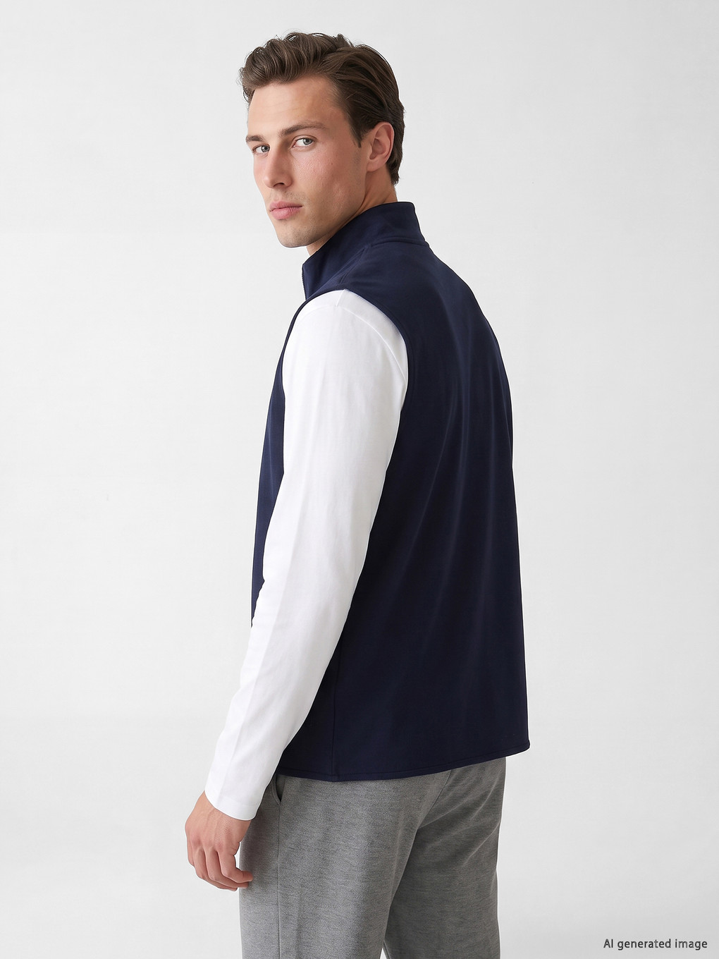 Mock Neck Men's Gilet-3