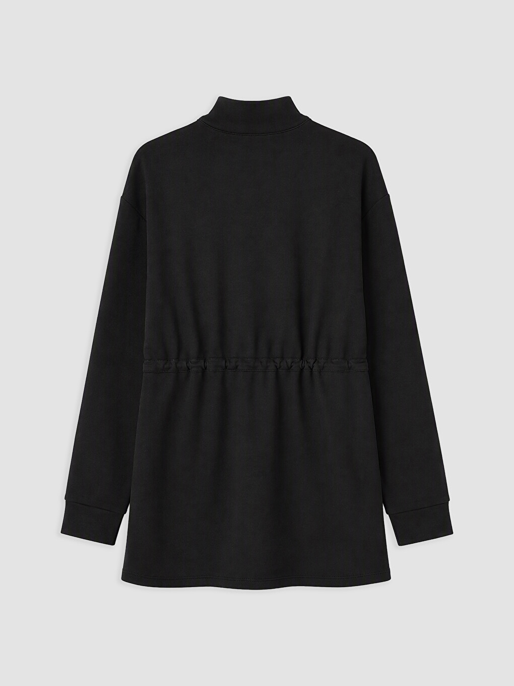 Siyah Soft Touch Oversize Kadın Sweatshirt Tunik-1