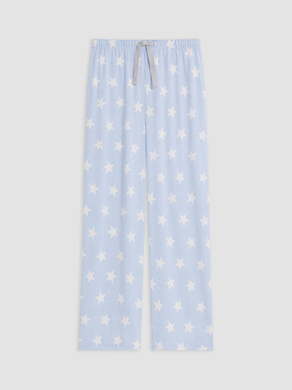 Mavi Bisiklet Yaka Baskılı Kadın Pijama Takım-3