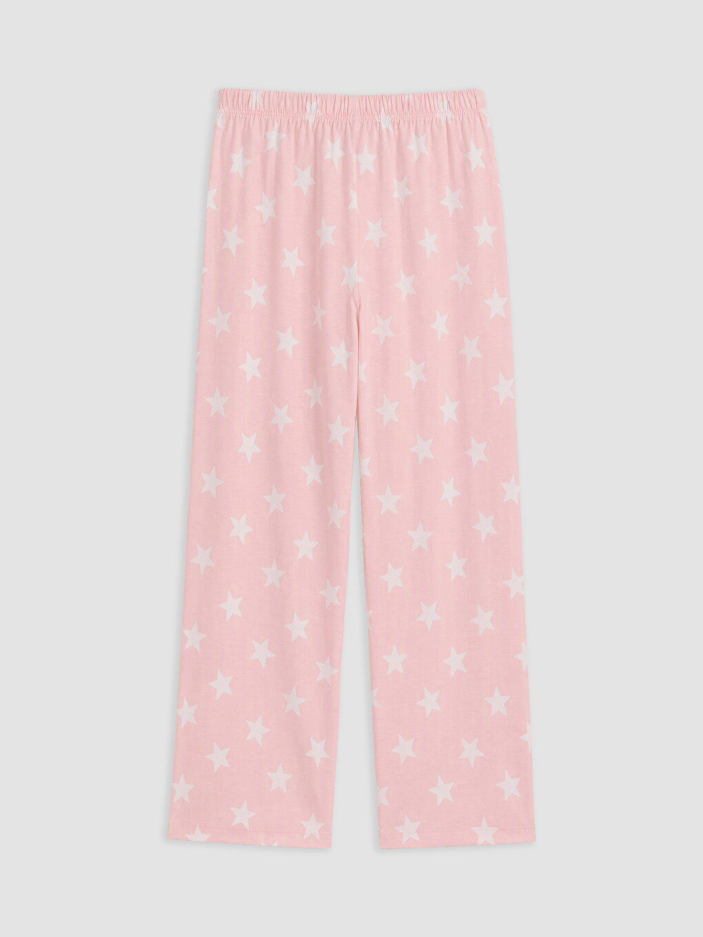 Pembe Bisiklet Yaka Baskılı Kadın Pijama Takım-4
