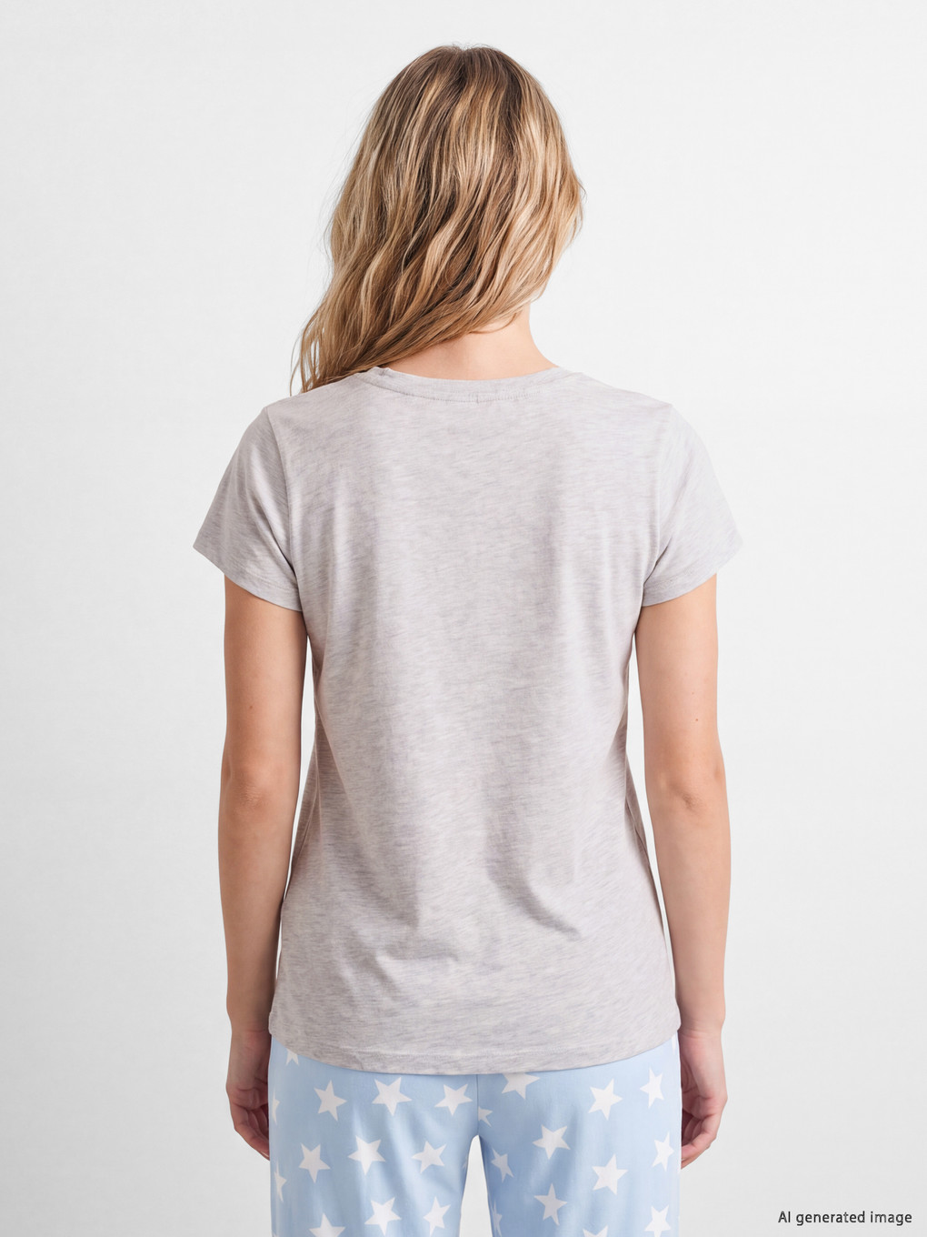 Crew Neck Printed Women's Pyjamas Set-3