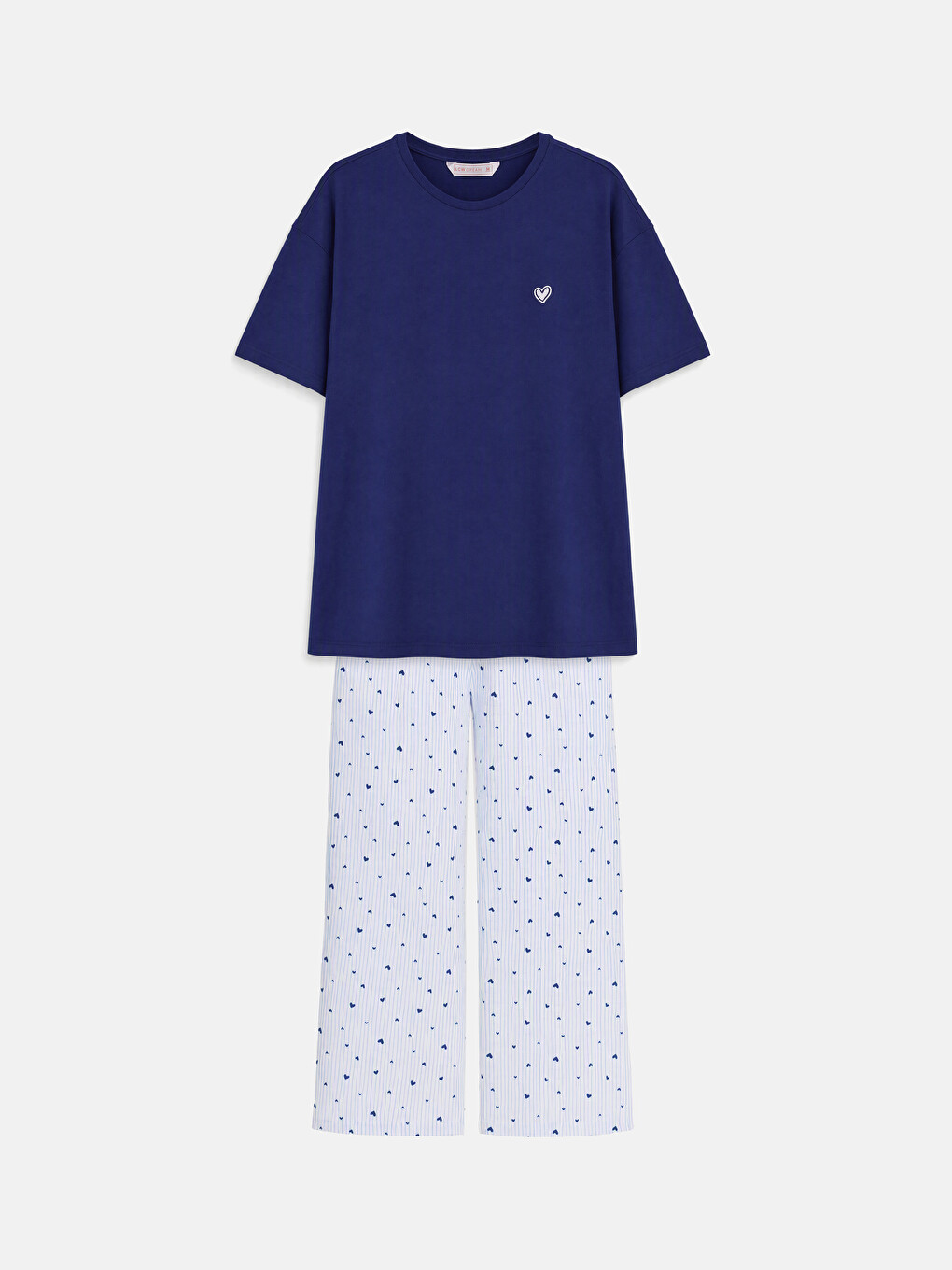 Mavi Bisiklet Yaka Kadın Pijama Takım