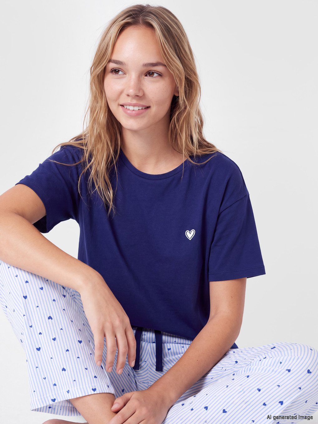 Crew Neck Women's Pyjamas Set-1