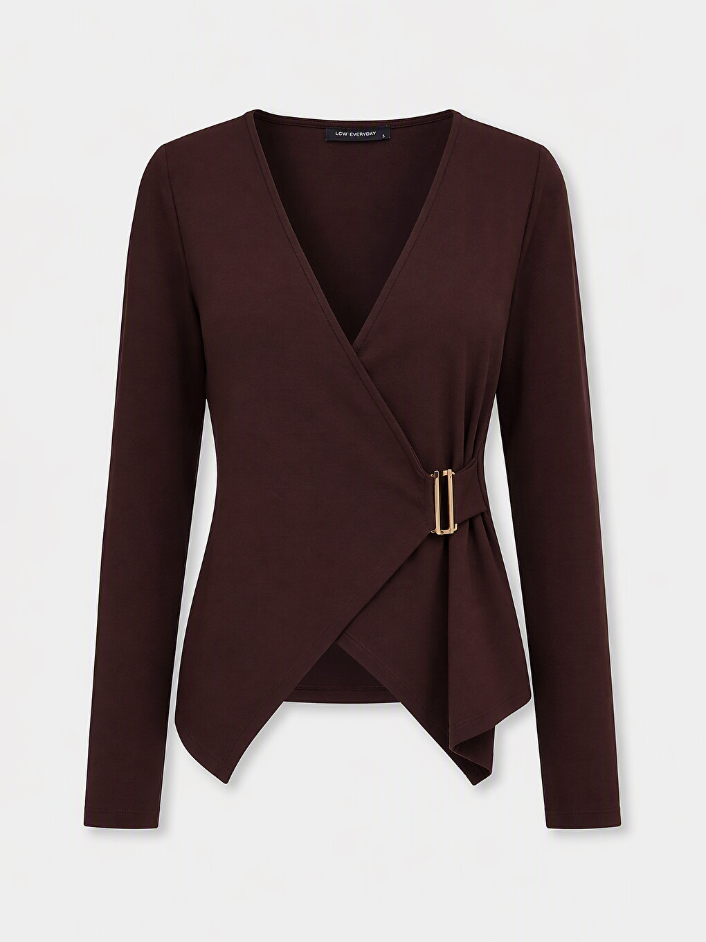 Double Breasted Collar Gathered Soft Touch Blouse