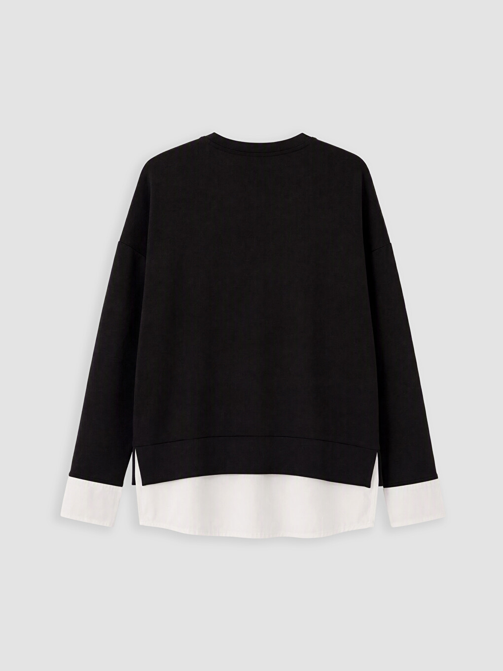 Siyah Oversize Soft Touch Kadın Sweatshirt-2