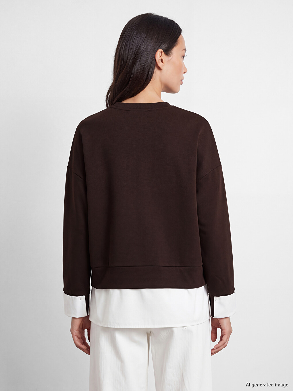 Woman Brown Sweatshirt-3