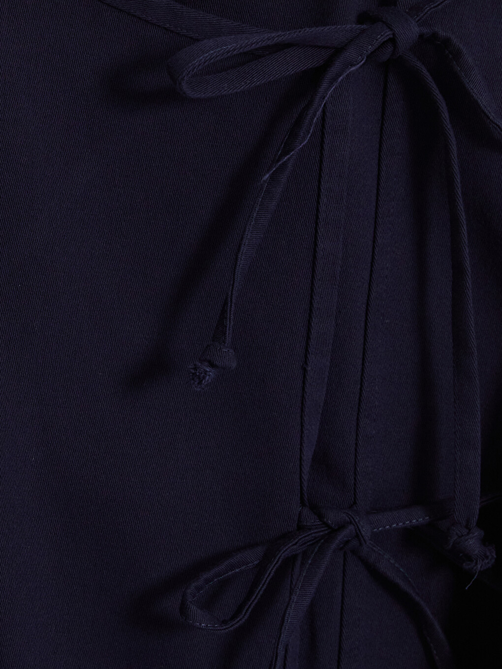 Lacivert Kruvaze Yaka Bağcıklı Kadın Kimono-1
