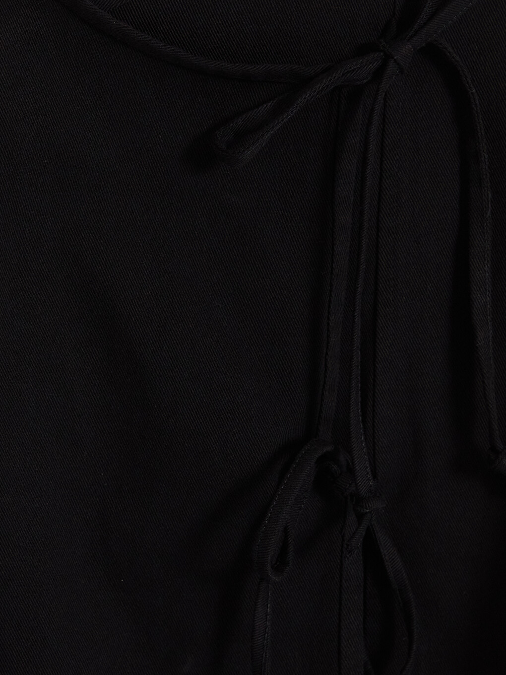 Siyah Kruvaze Yaka Bağcıklı Kadın Kimono-2