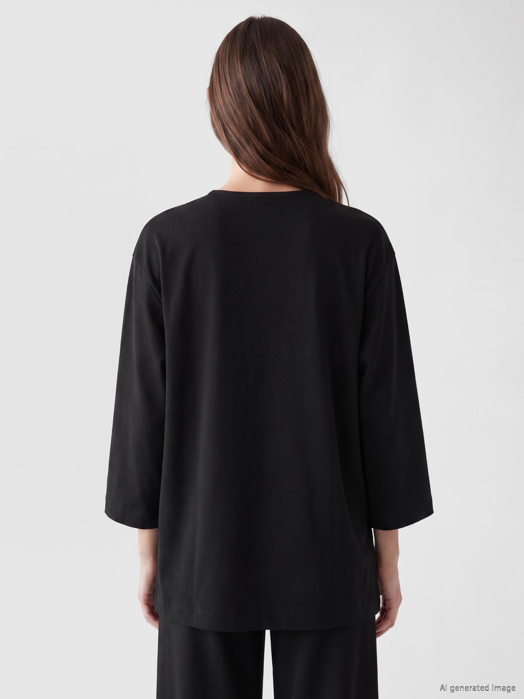 Ženski Kimono S Dvorednim Ovratnikom Na Vezanje-3