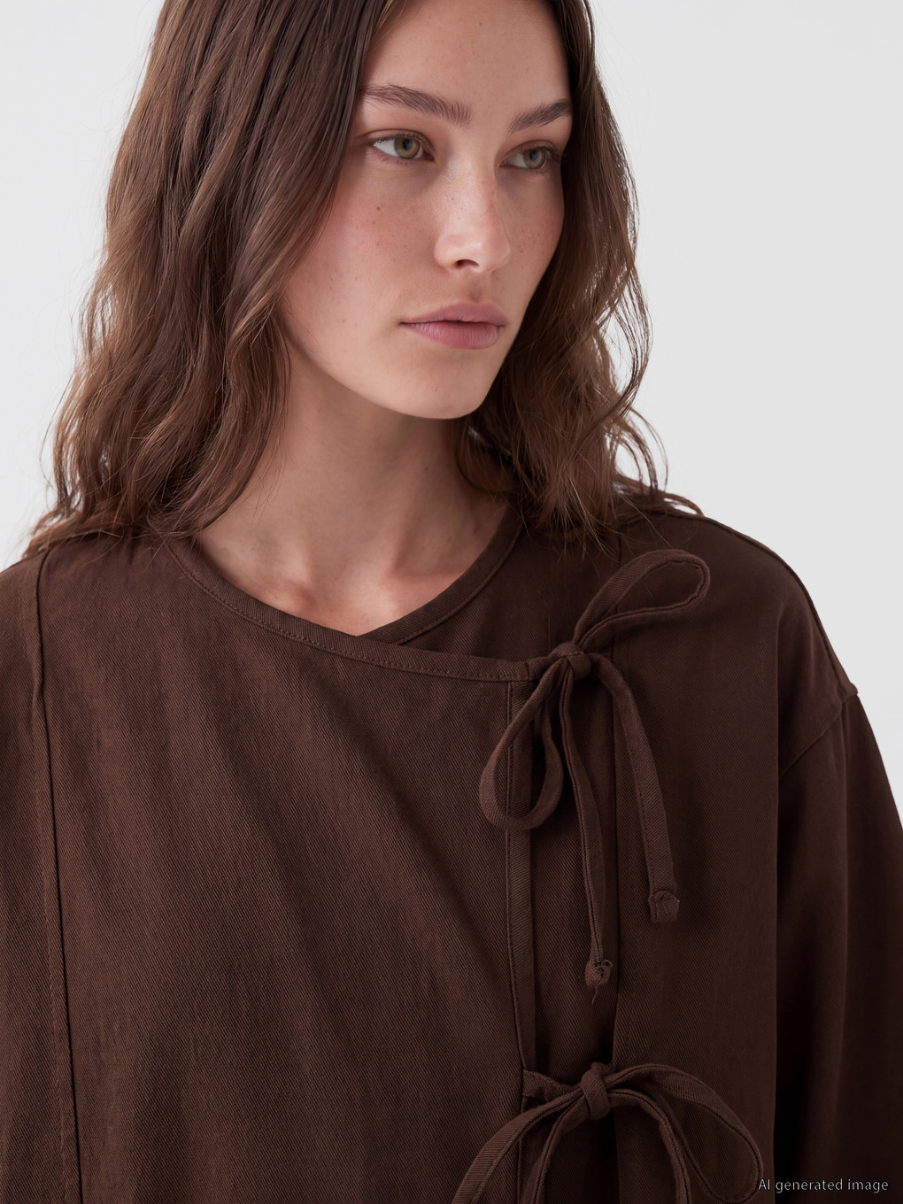 Double Breasted Collar Women's Kimono-2
