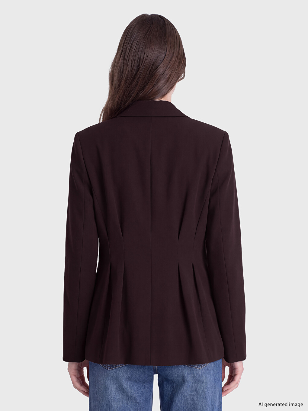 Women's Pleated Blazer Jacket-3