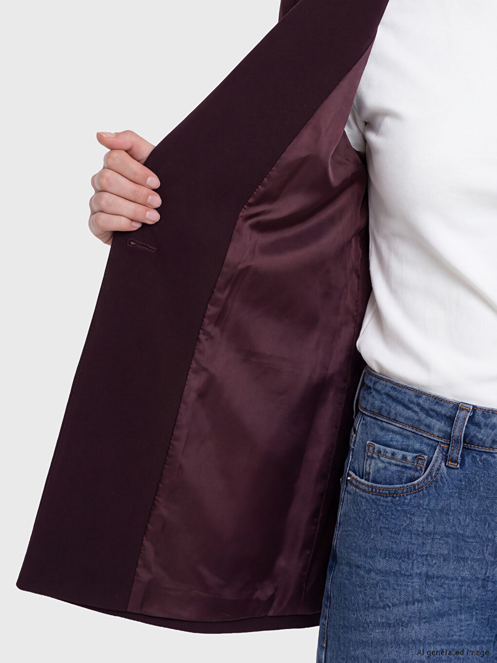 Women's Pleated Blazer Jacket-4