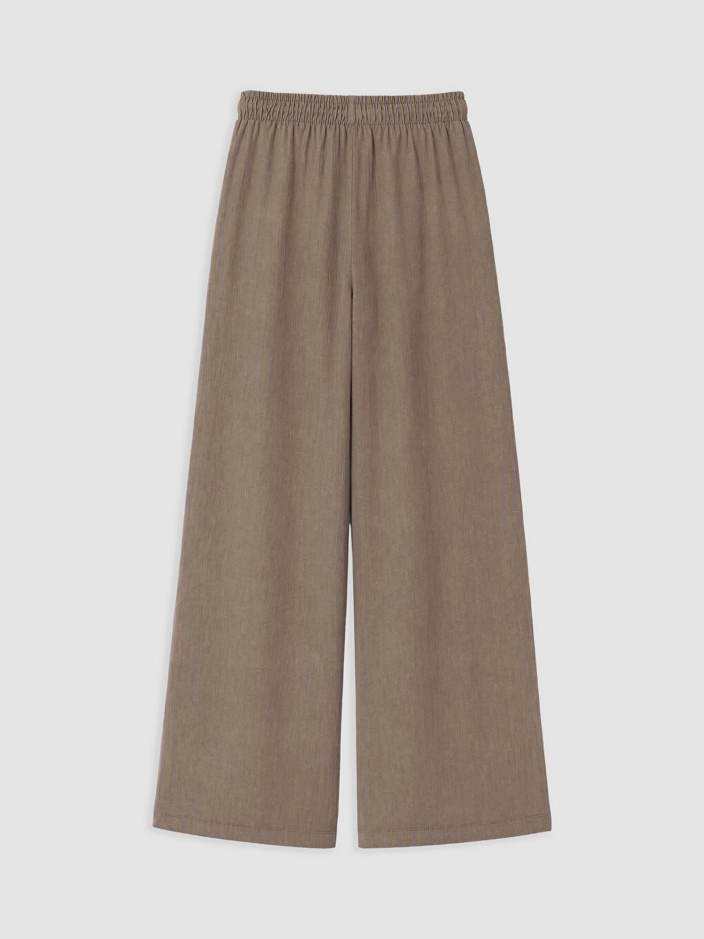 Haki Beli Lastikli Kadın Geniş Paça Pantolon-1
