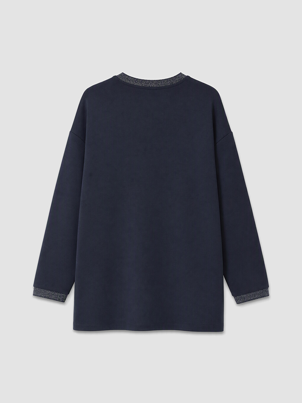 Woman Navy Sweatshirt Tunic-1