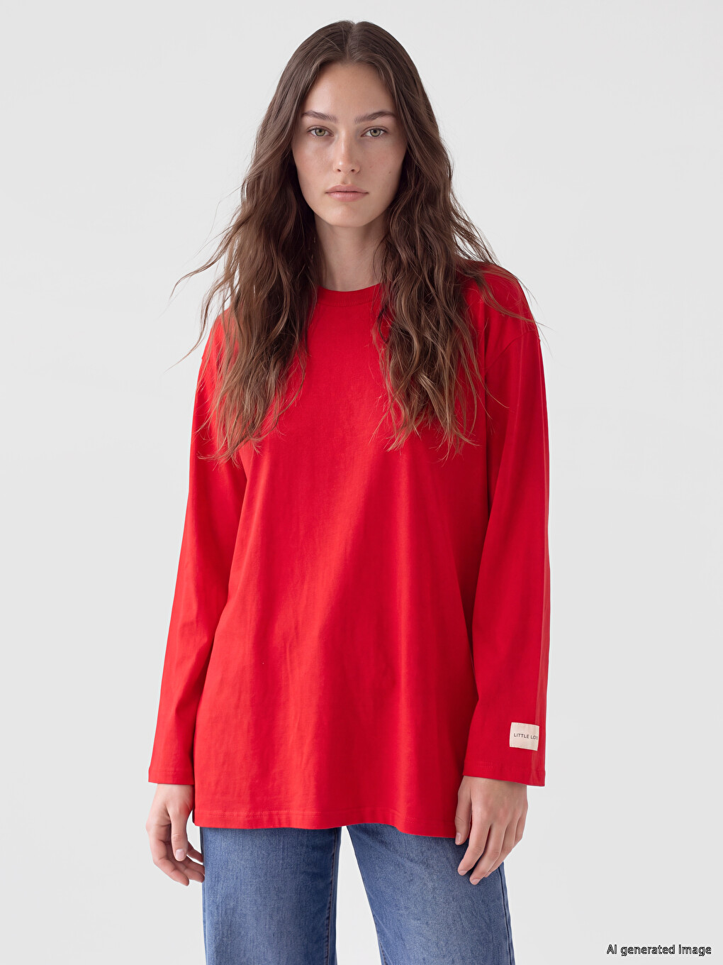  Bisiklet Yaka Kadın Sweatshirt Tunik