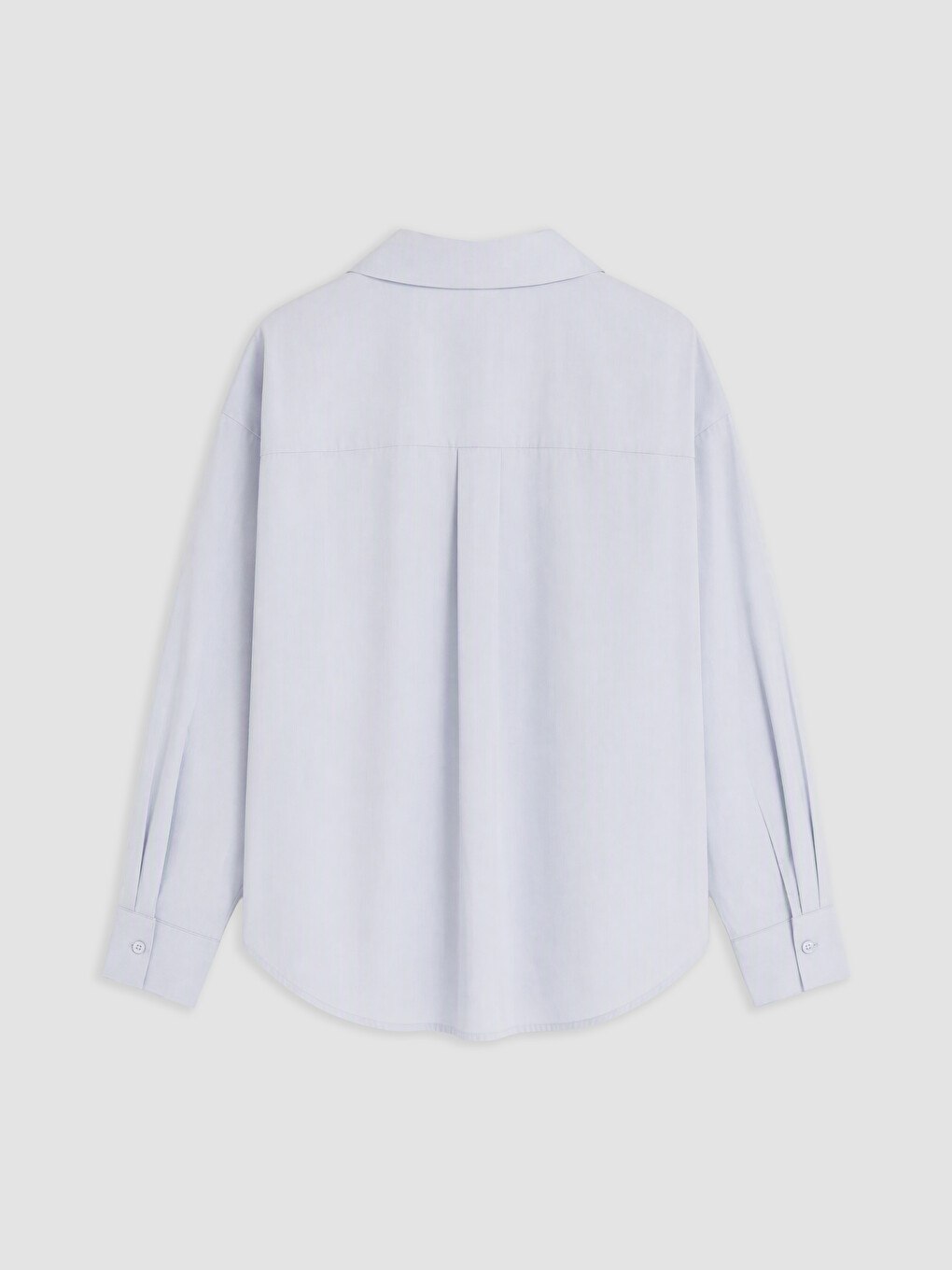 Mavi Oversize Poplin Kadın Gömlek-1