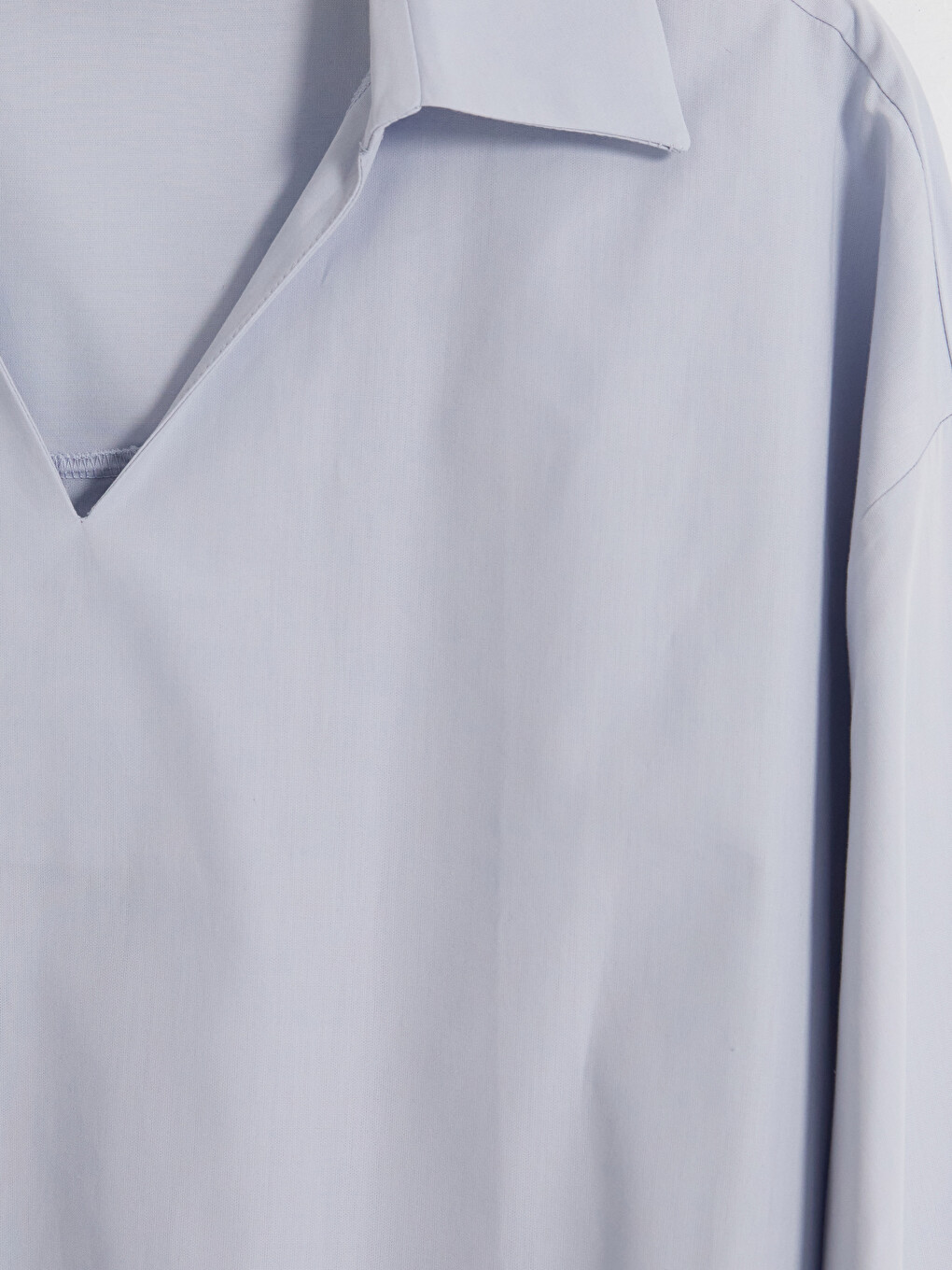 Mavi Oversize Poplin Kadın Gömlek-2