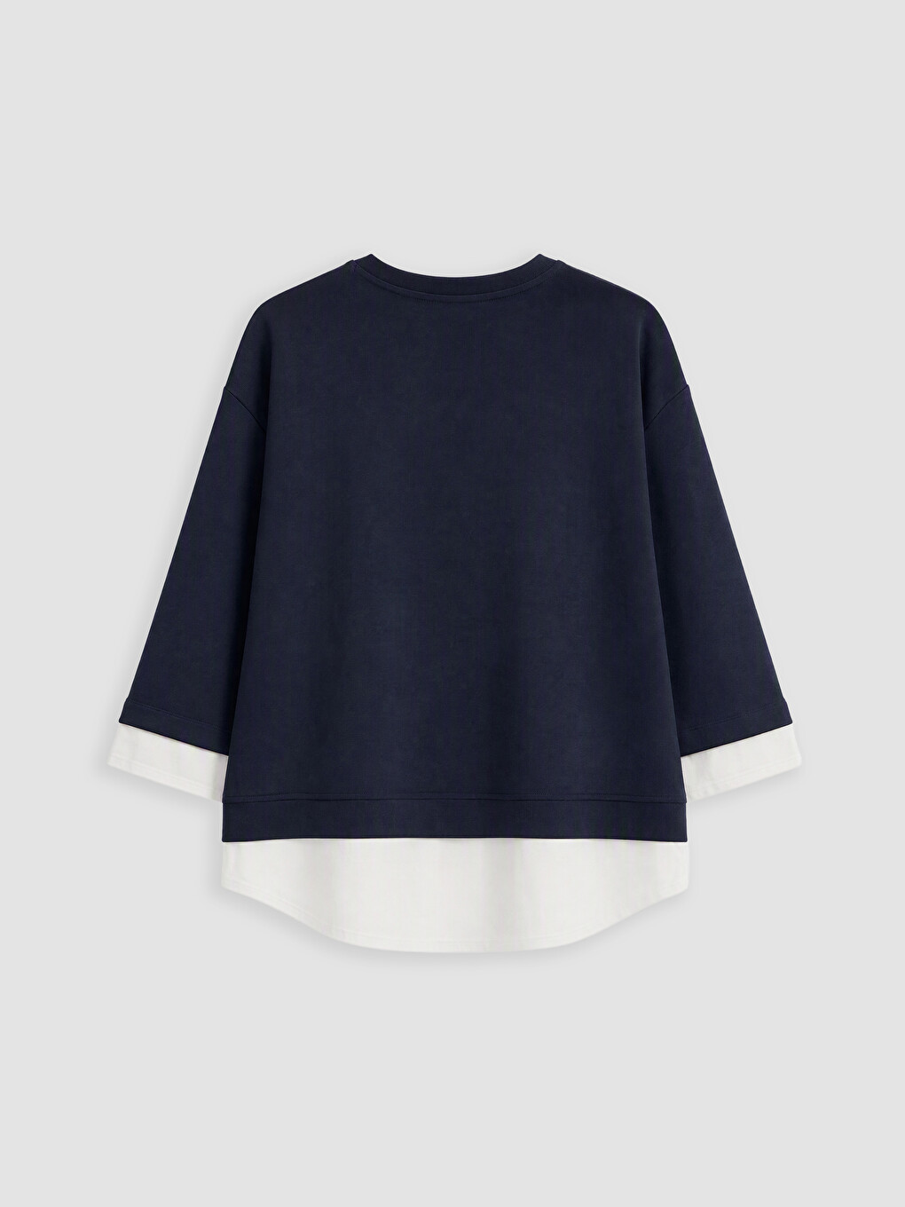 Lacivert Bisiklet Yaka Kadın Sweatshirt-5