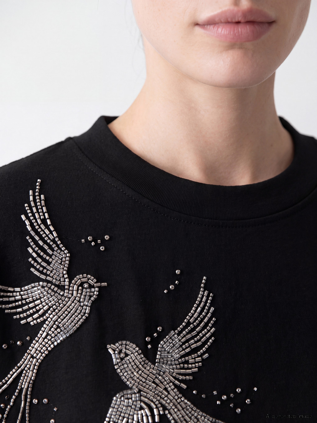 Soft Touch Oversize Rhinestone Women's Sweatshirt-2