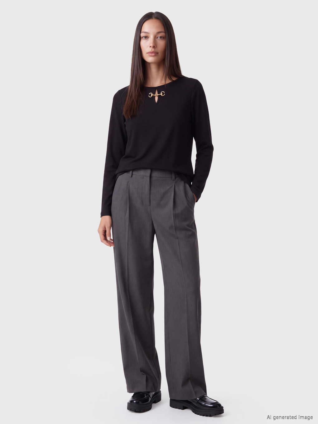 Siyah Pencere Detaylı Soft Touch Kadın Body-1