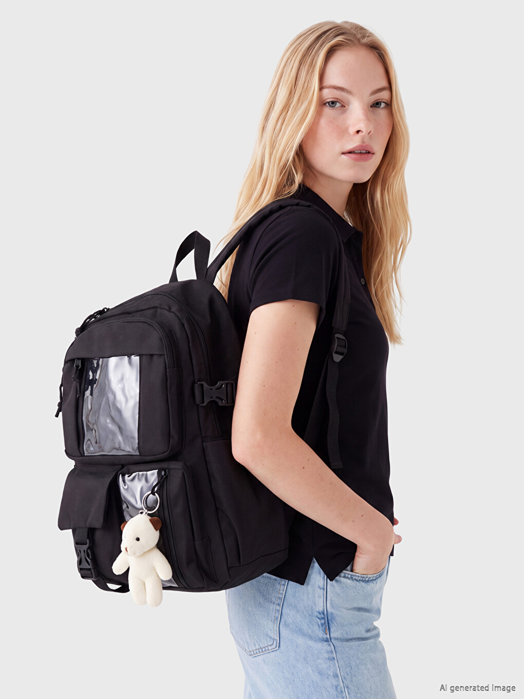 Teddy Bear Accessorized Women's Backpack