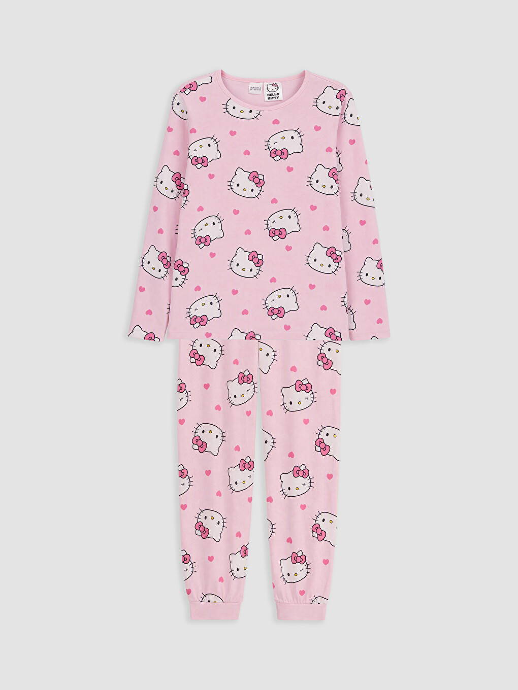 Set Pizhamash Hello Kitty I Stampuar Për Vajza